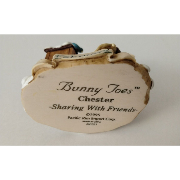 Bunny Toes Figurine CHESTER - Sharing with Friends 1995 - February - Picture 6 of 6
